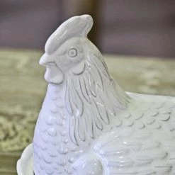 Côté Table Poule céramique à couvercle Côté table 20x16x19 cm Couleur Blanc -Côté Table Soldes Boutique 20789859 500 C