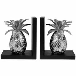 Côté Table Serre livres ananas chrome 30x10x18cm Couleur Chrome