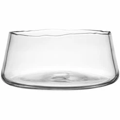 Côté Table Vase bas verre Crestina 30x13cm Couleur Transparent