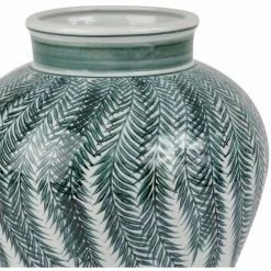 Côté Table Vase porcelaine vert Palmier 23x27cm Couleur Vert 5 Côté Table Vase porcelaine vert Palmier 23x27cm Couleur Vert -Côté Table Soldes Boutique 20789962 500 C