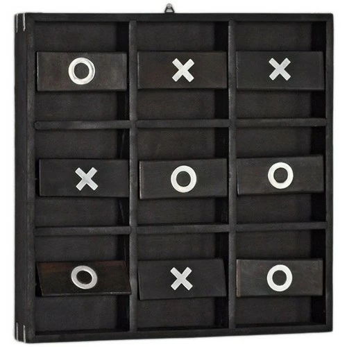 Côté Table Jeu de Morpion 40x40x6cm Couleur Noir 1 Côté Table Jeu de Morpion 40x40x6cm Couleur Noir