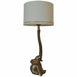 Côté Table Lampe Éléphant dorée 58x12x25cm Couleur Doré