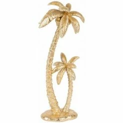 Côté Table Déco palmier doré résine 17x14x39cm Couleur Doré