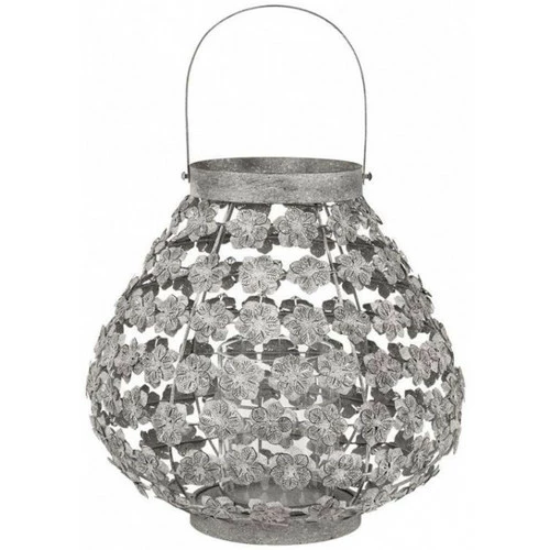 Côté Table Lanterne fleurs métal gris 38x37cm Couleur Gris 1 Côté Table Lanterne fleurs métal gris 38x37cm Couleur Gris