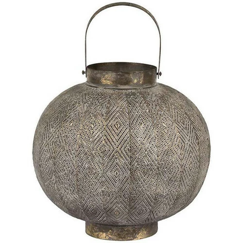 Côté Table Lanterne Baladi métal doré 35x32cm Couleur Gris et doré 1 Côté Table Lanterne Baladi métal doré 35x32cm Couleur Gris et doré