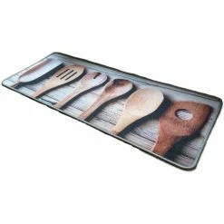 Casâme Tapis de cuisine motif Cuillères en bois Couleur Marron