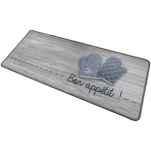 Casâme Tapis de cuisine motif bon appétit Couleur Gris 1 Casâme Tapis de cuisine motif bon appétit Couleur Gris