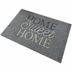Casâme Tapis d'entrée Sweet Home - 80 x 50 cm Couleur Gris