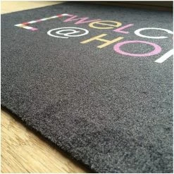Casâme Tapis d'entrée motif Welcome@home 50x80cm Couleur Gris -Côté Table Soldes Boutique 22315427 500 C
