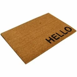 Casâme Paillasson avec motif Hello Couleur Marron