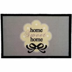 Casâme Tapis d'entrée home sweet home 50x80cm Couleur Noir