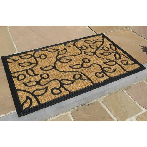 Casâme Paillasson rectangulaire feuillage 45x75cm Couleur Noir 2 Casâme Paillasson rectangulaire feuillage 45x75cm Couleur Noir – Image 2