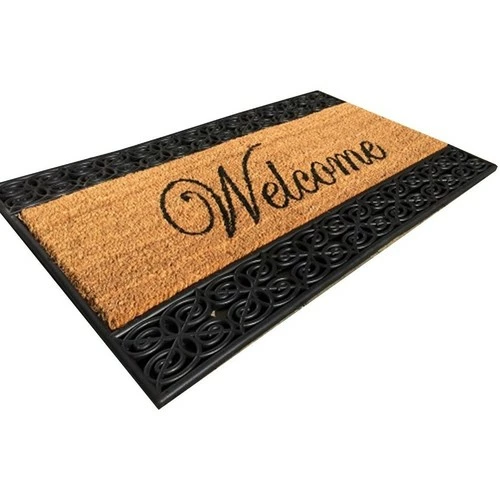 Casâme Paillasson Welcome marron et noir 45 x 75 cm Couleur Marron 1 Casâme Paillasson Welcome marron et noir 45 x 75 cm Couleur Marron
