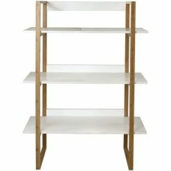 Casâme Etagère bambou 3 niveaux - Blanche Couleur Blanc