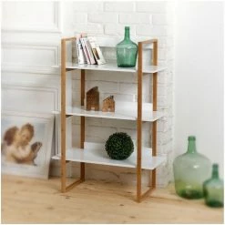 Casâme Etagère bambou 3 niveaux - Blanche Couleur Blanc 5 Casâme Etagère bambou 3 niveaux - Blanche Couleur Blanc -Côté Table Soldes Boutique 22763218 500 C