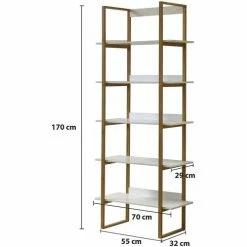 Casâme Etagère bambou 5 niveaux Couleur Blanc -Côté Table Soldes Boutique 22763219 500 C