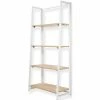 Casâme Étagère pliable 4 niveaux style industriel Couleur Blanc