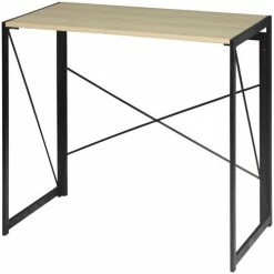 Casâme Bureau pliable style industriel - Longueur 100 cm Couleur Autres