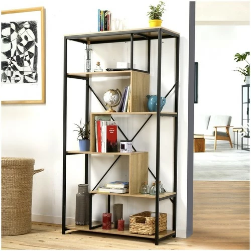 Casâme Bibliothèque avec étagères 6 niveaux H160 cm Couleur Autres 2 Casâme Bibliothèque avec étagères 6 niveaux H160 cm Couleur Autres – Image 2