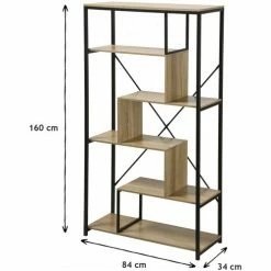 Casâme Bibliothèque avec étagères 6 niveaux H160 cm Couleur Autres 5 Casâme Bibliothèque avec étagères 6 niveaux H160 cm Couleur Autres -Côté Table Soldes Boutique 22763248 500 C