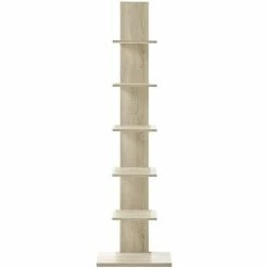 Casâme Etagère à Poser avec Socle et 5 Etagères Aspect Chêne - H180cm Couleur Autres