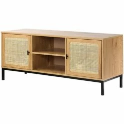 Casâme Meuble TV 2 Portes avec Cannage Rotin et 2 Niches - L120cm Couleur Autres 5 Casâme Meuble TV 2 Portes avec Cannage Rotin et 2 Niches - L120cm Couleur Autres -Côté Table Soldes Boutique 22763263 500 C