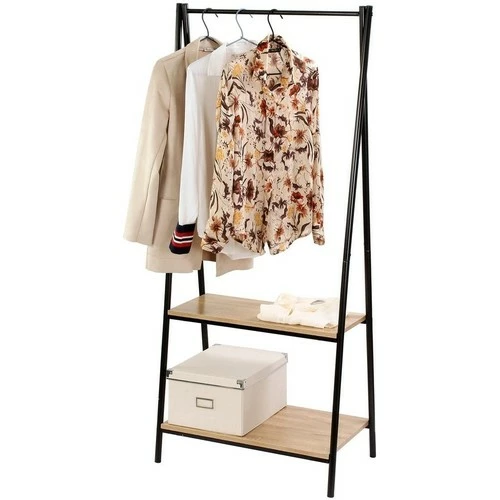 Casâme Portant 2 étagères style industriel Couleur Noir 3 Casâme Portant 2 étagères style industriel Couleur Noir – Image 3