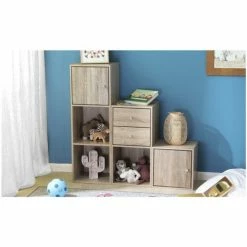 Casâme Meuble 3 cases avec fond 32 x 30 x 94 cm Couleur Autres -Côté Table Soldes Boutique 22791802 500 C