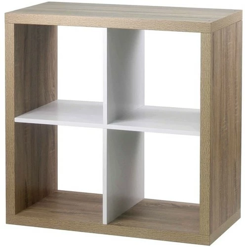 Casâme Bibliothèque 4 cases coloris chêne intérieur blanc Couleur Autres 1 Casâme Bibliothèque 4 cases coloris chêne intérieur blanc Couleur Autres