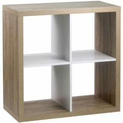Casâme Bibliothèque 4 cases coloris chêne intérieur blanc Couleur Autres 5 Casâme Bibliothèque 4 cases coloris chêne intérieur blanc Couleur Autres -Côté Table Soldes Boutique 22791806 500 C