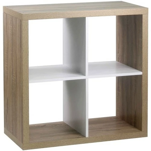Casâme Bibliothèque 4 cases coloris chêne intérieur blanc Couleur Autres 3 Casâme Bibliothèque 4 cases coloris chêne intérieur blanc Couleur Autres – Image 3