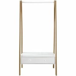 Casâme Penderie portant en bois avec tiroir Couleur Blanc -Côté Table Soldes Boutique 22791808 500 C