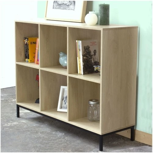 Casâme Etagère de rangement 6 cases avec pieds métal Couleur Autres 3 Casâme Etagère de rangement 6 cases avec pieds métal Couleur Autres – Image 3