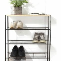 Casâme Etagère à chaussures 5 niveaux en métal noir Couleur Autres 5 Casâme Etagère à chaussures 5 niveaux en métal noir Couleur Autres -Côté Table Soldes Boutique 22791823 500 C