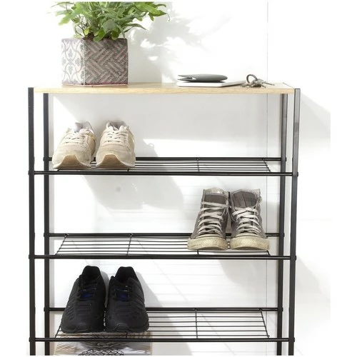 Casâme Etagère à chaussures 5 niveaux en métal noir Couleur Autres 3 Casâme Etagère à chaussures 5 niveaux en métal noir Couleur Autres – Image 3
