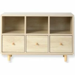 Casâme Meuble TV petit espace 3 tiroirs - L80cmx H53cm Couleur Autres