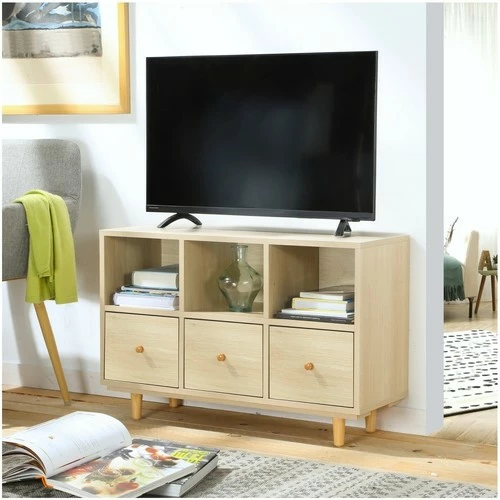 Casâme Meuble TV petit espace 3 tiroirs - L80cmx H53cm Couleur Autres 2 Casâme Meuble TV petit espace 3 tiroirs - L80cmx H53cm Couleur Autres – Image 2