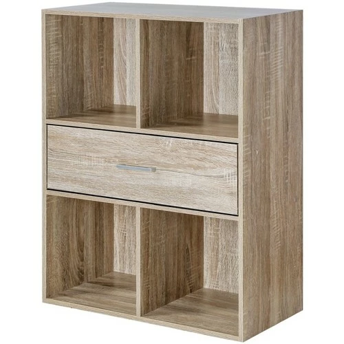 Casâme Meuble 4 cases décor chêne avec grand tiroir Couleur Autres 1 Casâme Meuble 4 cases décor chêne avec grand tiroir Couleur Autres