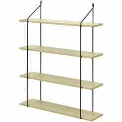 Casâme Étagère Murale 4 Niveaux Décor Bois L60 cm Couleur Autres